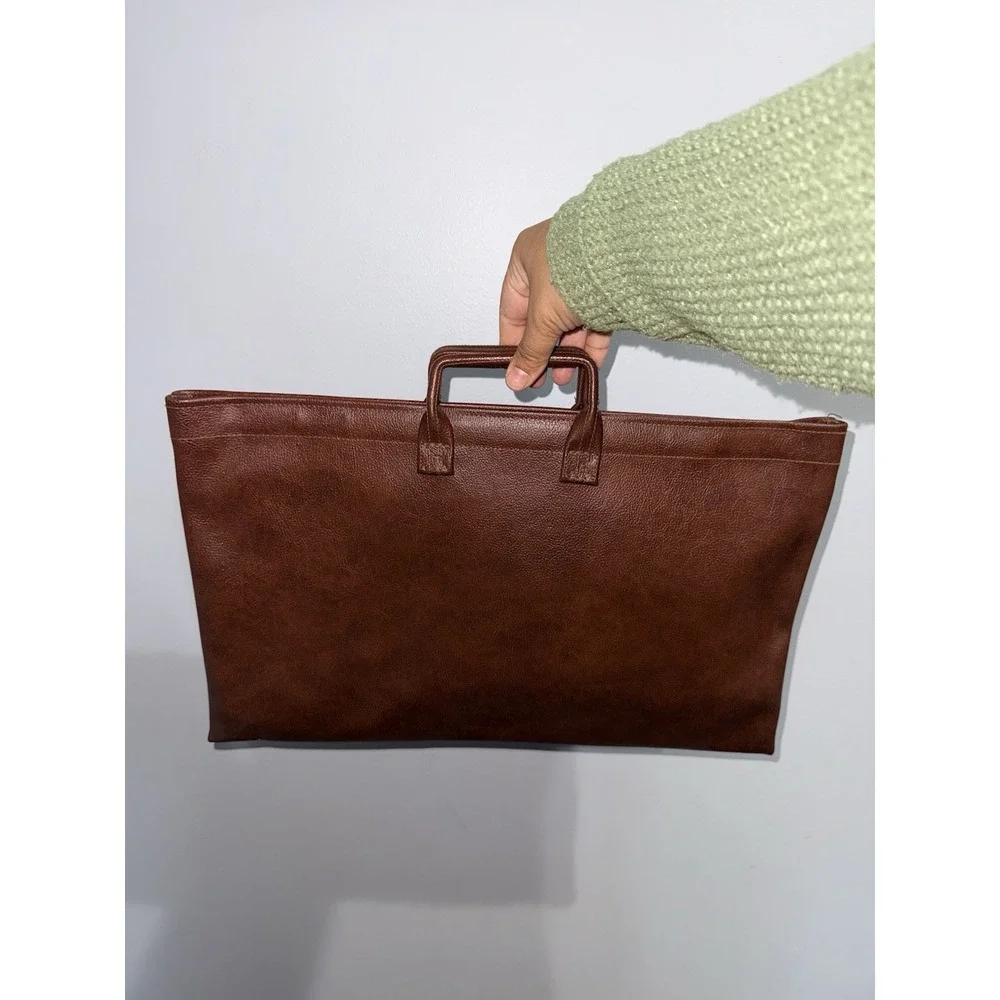 A. Rifkin Company Briefcase Style Courier Bag Laptop Bag Brown Leather‎